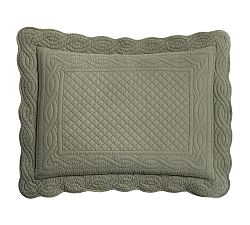 Open Box: Heirloom Scallop Quilted Sham, Loden, Standard, Set of 2