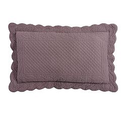 Open Box: Heirloom Scallop Quilted Sham, Plum, King, Set of 2
