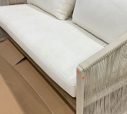 Open Box: Lakewood Rope Outdoor Sofa, 76&quot; - Ivory