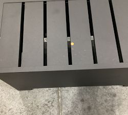 Open Box: Malibu Metal Platform Modular Outdoor Side Table, 33&quot; - Black