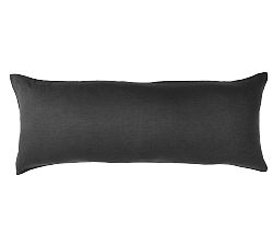 Open Box: Belgian Flax Linen Sham, Oversized Lumbar - Ebony