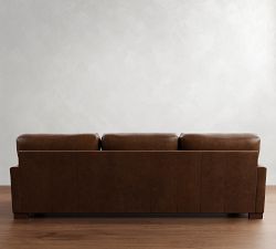 Turner Square Arm Leather Sofa (65&quot;&ndash;104&quot;)