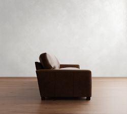 Turner Square Arm Leather Sofa (65&quot;&ndash;104&quot;)