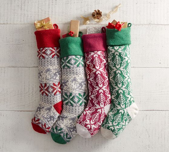 Fair Isle Print Stocking