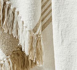 Modern Farmhouse Handwoven Striped Throw