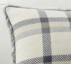 Nottingham Plaid Faux Fur Back Lumbar Pillow Cover