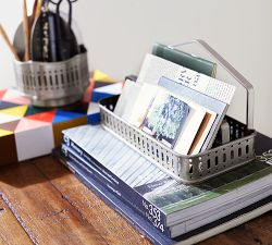 Siegel Eclectic Antique Silver Letter Holder/Caddy