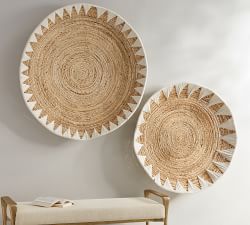 Open Box: Sunny Handwoven Basket Wall Art