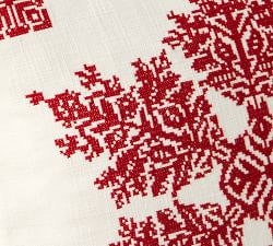 Snowflake Embroidered Pillow Cover