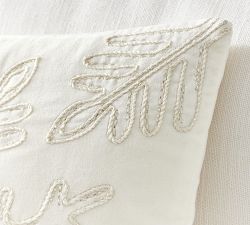 Metallic Embroidered Snowflake Pillow Cover
