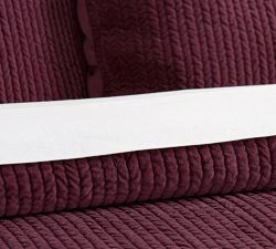 Monique Lhuillier Velvet Channel Quilt &amp; Shams