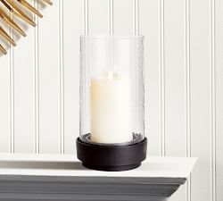 Gordo Hammered Glass Hurricane Candle Holder
