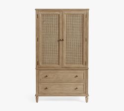 Pottery Barn Sausalito Cane Armoire