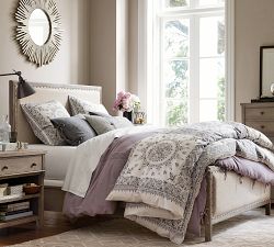 Washed Cotton with Lace Duvet Cover &amp; Shams