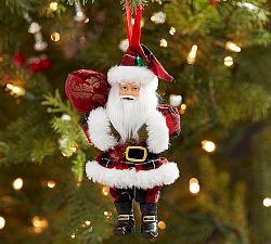 Plaid Santa Clause Ornament