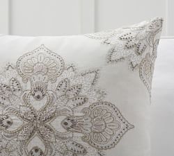 Holly Embroidered Pillow Cover