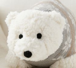 Parker Polar Bear with Sweater Shaped Pillow