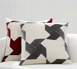 Pinwheel Velvet Pieced Quilt Pillow Cover