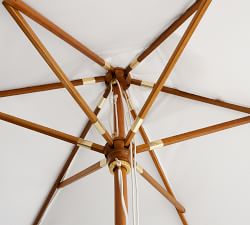 Premium 10' Rectangular Outdoor Patio Umbrella &ndash; Eucalyptus Frame​