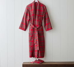 Stewart Plaid Yarn Dye Flannel Slippers