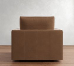 Westwood Square Arm Deep Seat Leather Swivel Chair