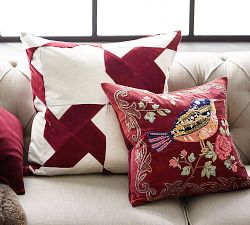 Pinwheel Velvet Pieced Quilt Pillow Cover