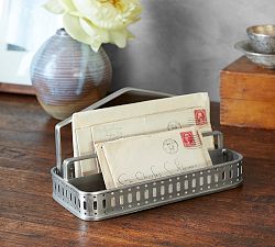 Siegel Eclectic Antique Silver Letter Holder/Caddy