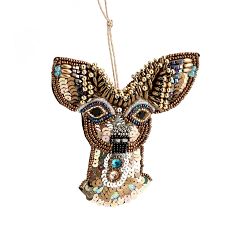 Beaded Deer Ornament