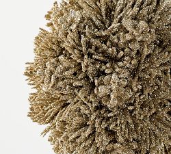 Sparkly Textured Gold Ball Ornament