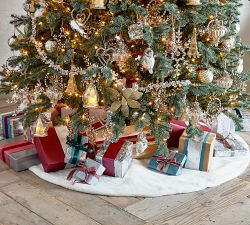 Mercury Glass Tinsel Reindeer Ornament