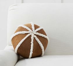 Suede Sherpa Ball Pillow