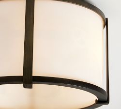 Blaine Outdoor Milk Glass Flush Mount (14'')