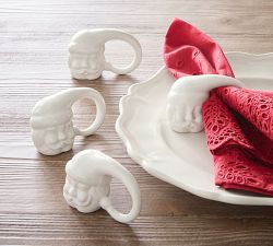 Figural Santa Napkin Rings - Set of 4