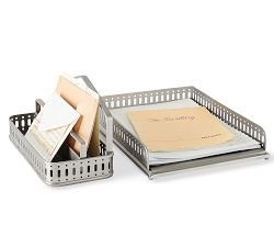 Siegel Eclectic Antique Silver Letter Holder/Caddy