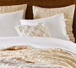 Washed Cotton with Lace Duvet Cover &amp; Shams