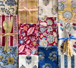Regan Block Print Cotton Napkins - Set of 4