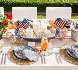 Patriotic Stripe Cotton/Linen Table Runner