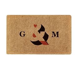 Ampersand Initials Personalized Doormat