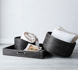 Garrett Woven Baskets - Black