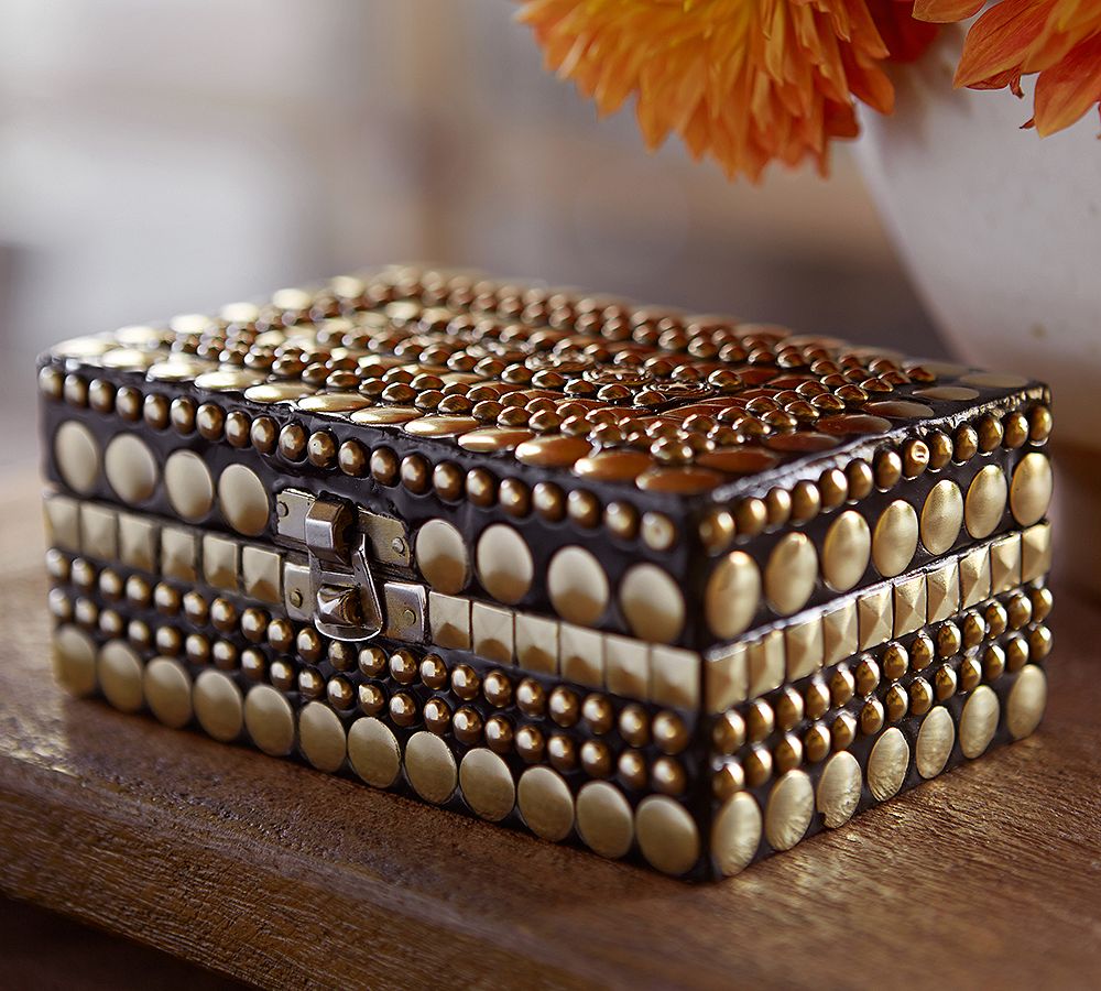 Embellished Nailhead Box