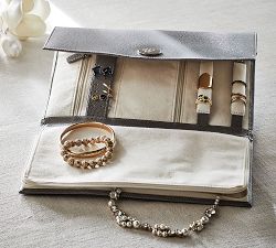 Personalized Mckenna Leather Travel Jewelry Portfolio