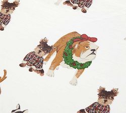 Festive Dog Organic Cotton Pillowcases - Set of 2