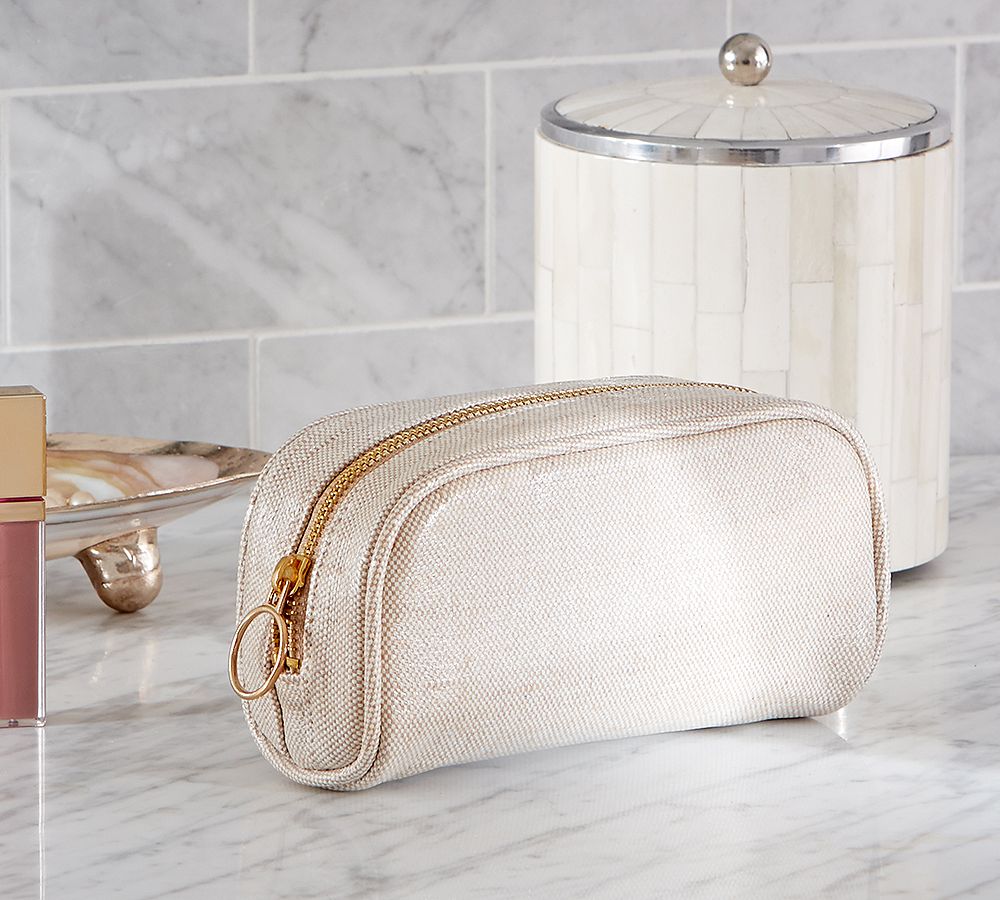 Shimmer Canvas Cosmetic Case