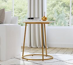 Blair Round Marble End Table (24&quot;)