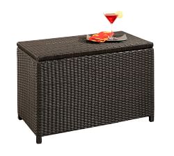 Inglewood All-Weather Wicker Storage Ottoman
