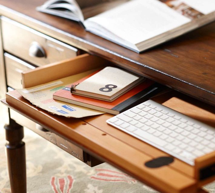 Printer's Keyhole Executive Desk (64