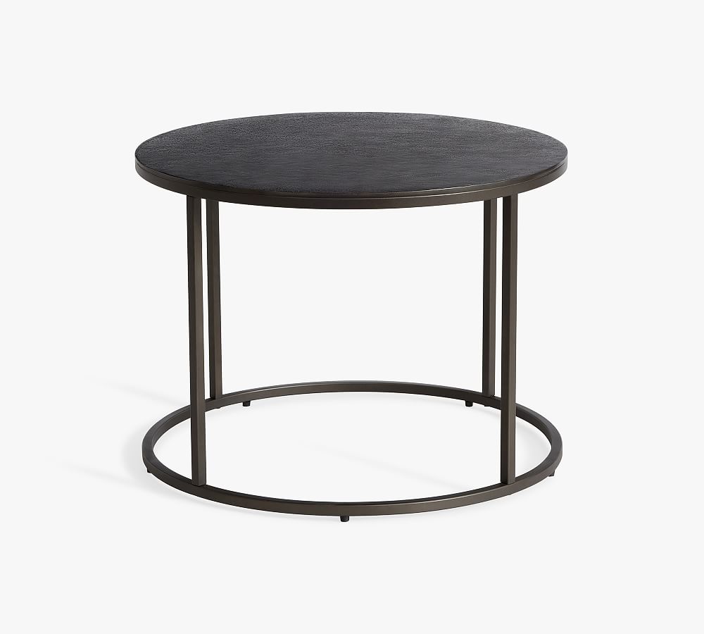 Open Box: Duke Round Metal Nesting Coffee Tables, Bronze, Small