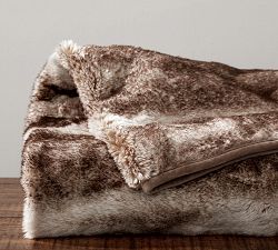 Faux Fur Ombre Throw