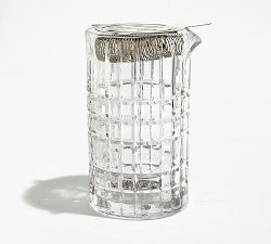 Stewart Plaid Cocktail Mixing Glass with Strainer