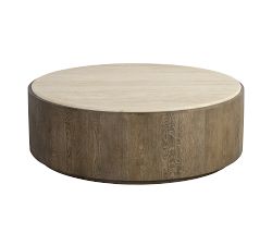 Teena Round Travertine Coffee Table (50&quot;)